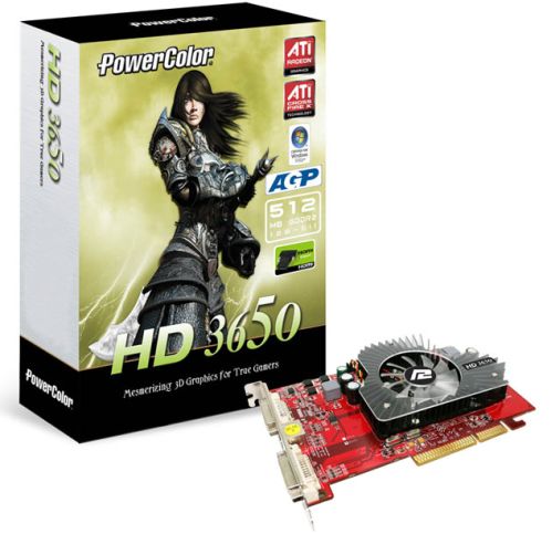 Видеокарта Radeon HD 3650 Powercolor под слот AGP