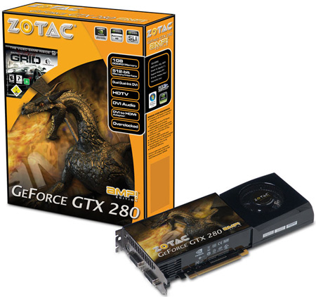 Видеокарта ZOTAC GeForce GTX 280 AMP! Edition