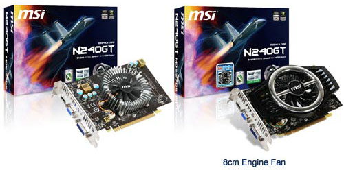 видеокарта MSI N240GT-MD512/D5 и N240GT-MD512-OC/D5