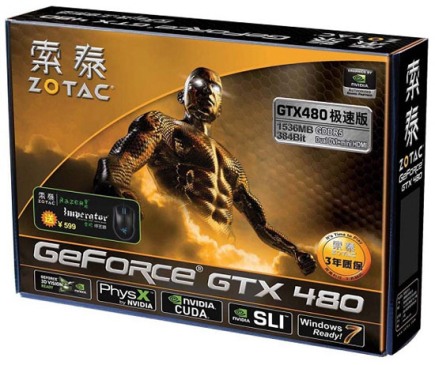 Видеокарта Zotac GeForce GTX 480