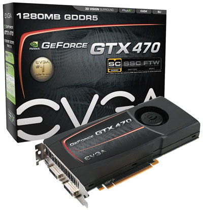 Видеокарта EVGA GeForce GTX 470 Superclocked