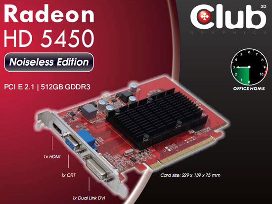 Club 3D Radeon HD 5450 Noiseless Edition