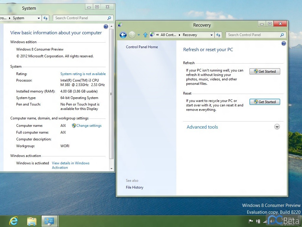 Опубликованы скриншоты Windows 8 build 8226