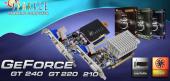 Видеокарты Sparkle GeForce 210, GeForce GT 220 и GeForce GT 240