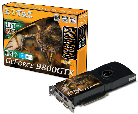 Видеокарта ZOTAC GeForce 9800GTX AMP!