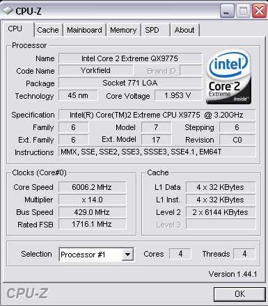 Процесмсор Intel Core 2 Extreme QX9775