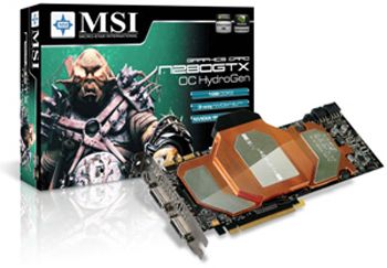 Видеокарта MSI GeForce GTX 280 с системой водяного охлаждения HydroGen