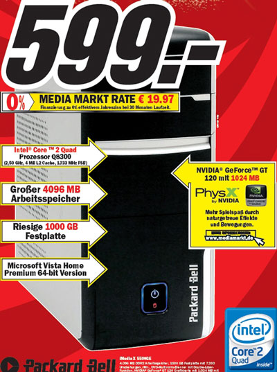 Packard Bell iMedia X 5500GE с видеокартой GeForce GT 120