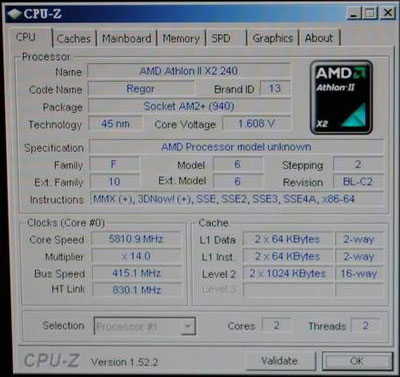 разгон Athlon II X2 240