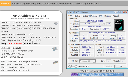 разгон Athlon II X2 245