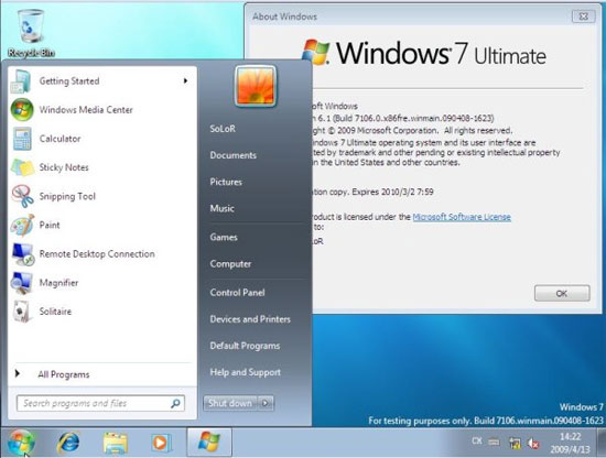 Windows 7 build 7106